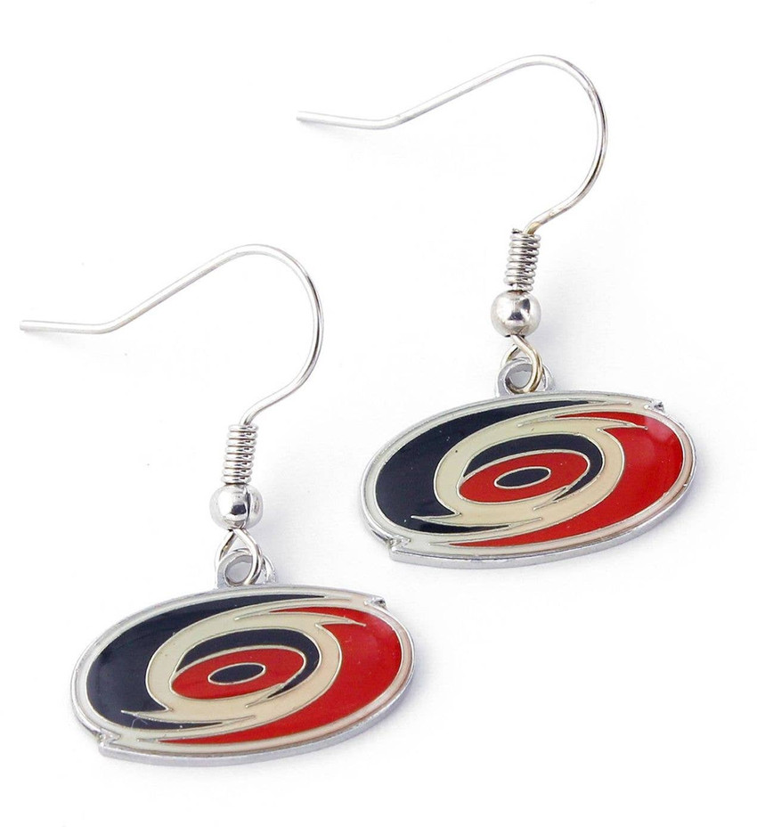 NHL Carolina Hurricanes Logo Dangle Earrings