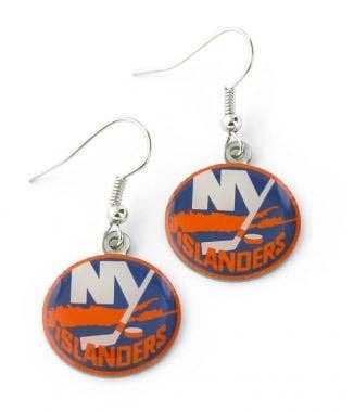 NHL New York Islanders Logo Dangle Earrings