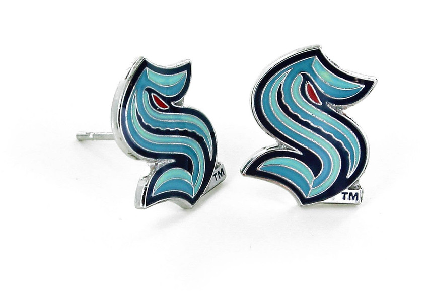 NHL Seattle Kraken Logo Post Earrings