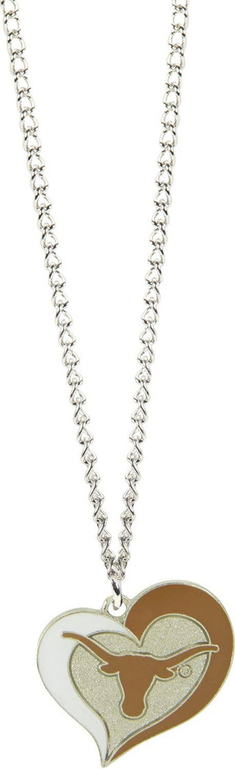 NCAA Texas Longhorns Swirl Heart Necklace