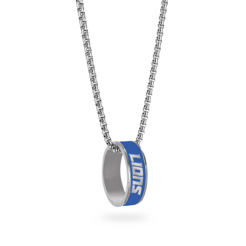 NFL Detroit Lions Fashion Ring Necklace, Silver