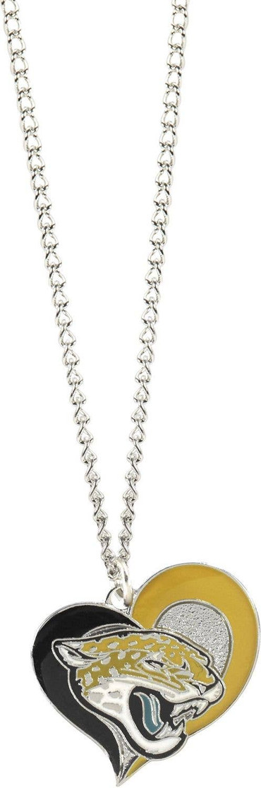 NFL Jacksonville Jaguars Swirl Heart Necklace