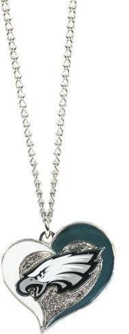NFL Philadelphia Eagles Swirl Heart Necklace