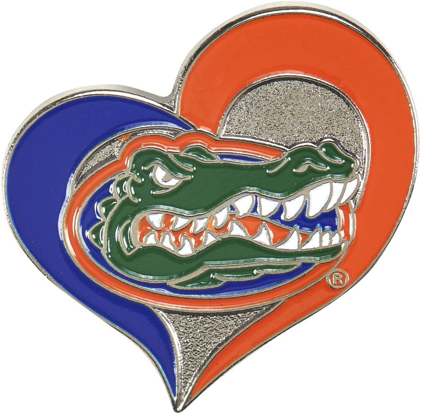 NCAA Florida Gators Swirl Heart Pin