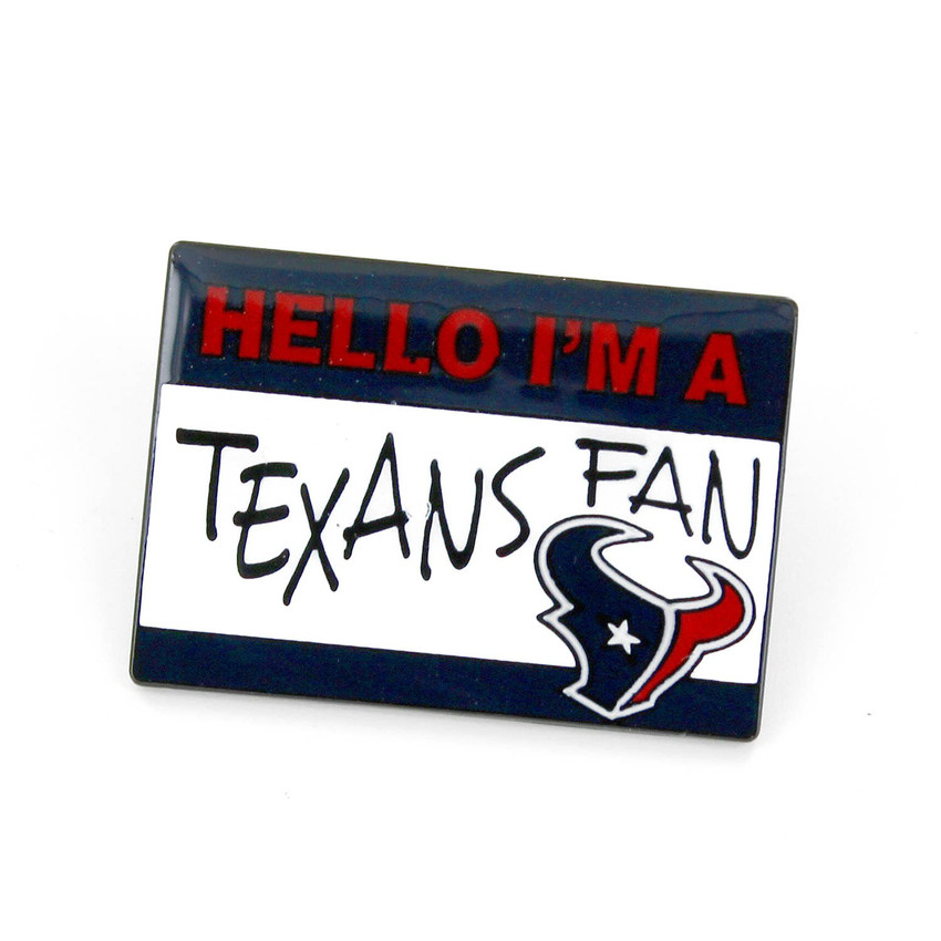 NFL Houston Texans Name Tag Pin