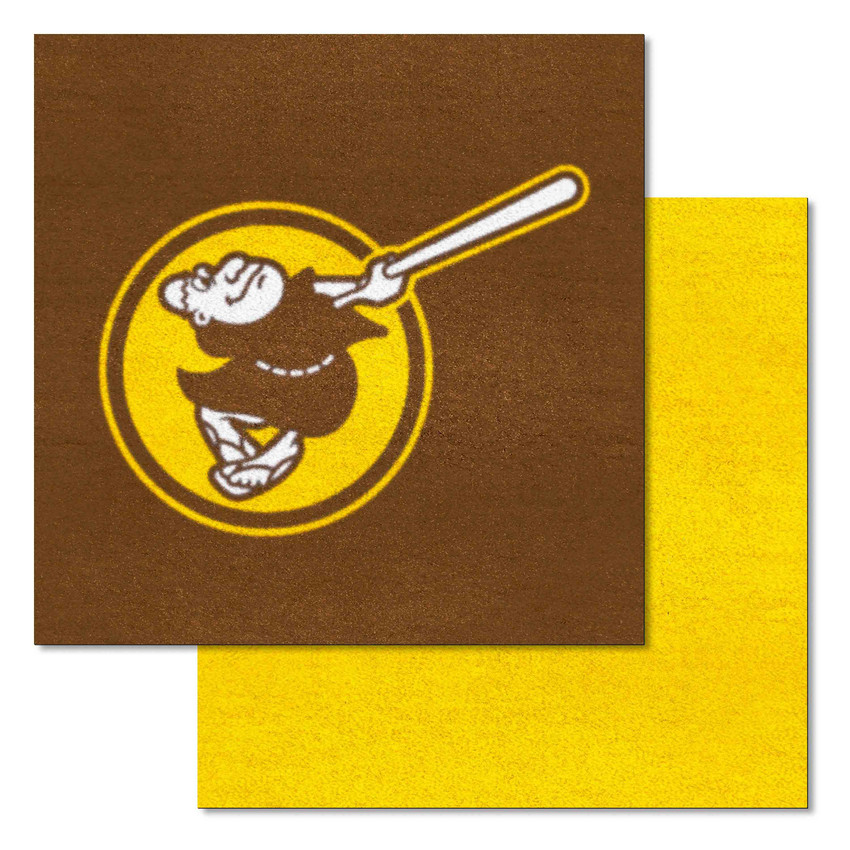 San Diego Padres "Swinging Friar" Alternate Logo Team Carpet Tiles - 45 Sq Ft. Swinging Friar Jersey Sleeve Logo