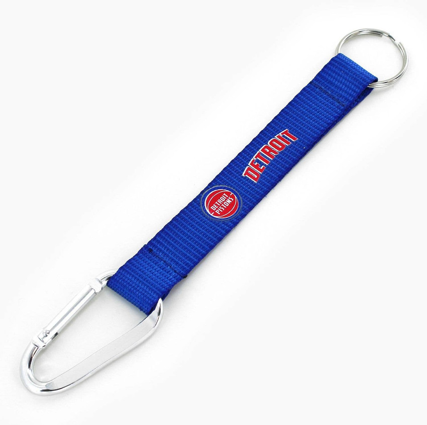 NBA Detroit Pistons Carabiner Lanyard Keychain ID Holder NBA Fan Accessory Keychain