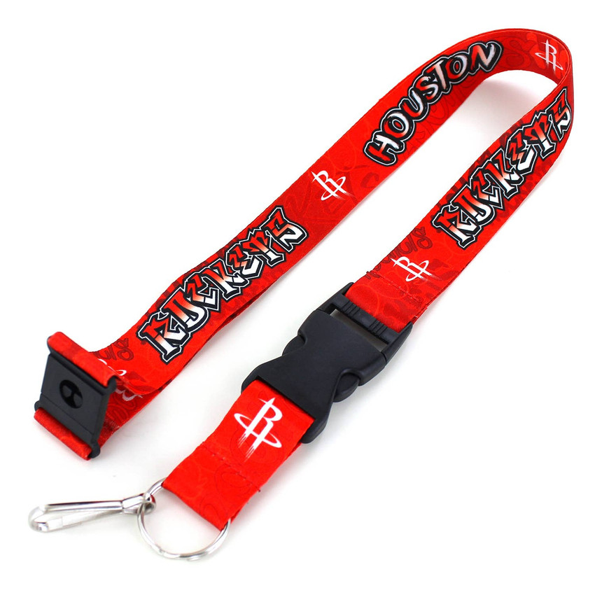 NBA Houston Rockets Graffiti Lanyard Keychain ID Holder NBA Fan Accessory