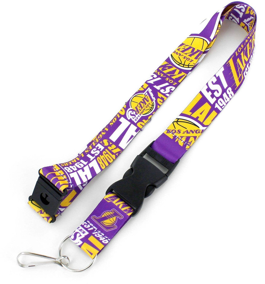 NBA Los Angeles Lakers Dynamic Lanyard Keychain ID Holder NBA Fan Accessory