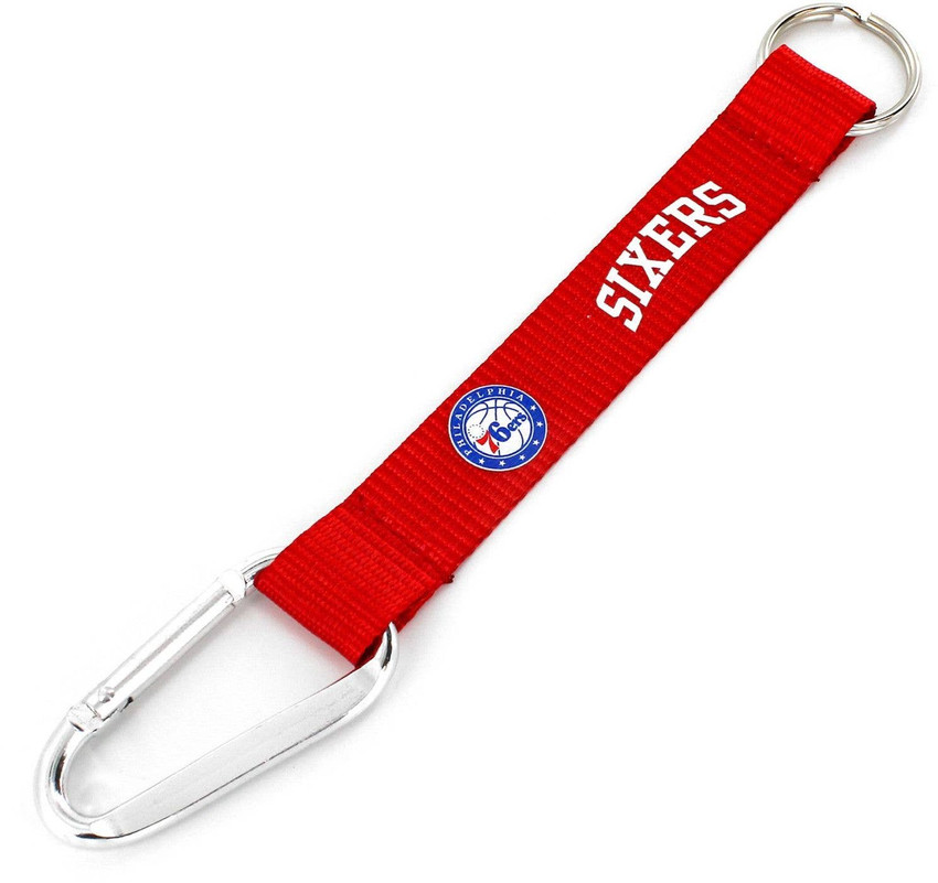 NBA Philadelphia 76ers Carabiner Lanyard Keychain ID Holder NBA Fan Accessory Keychain