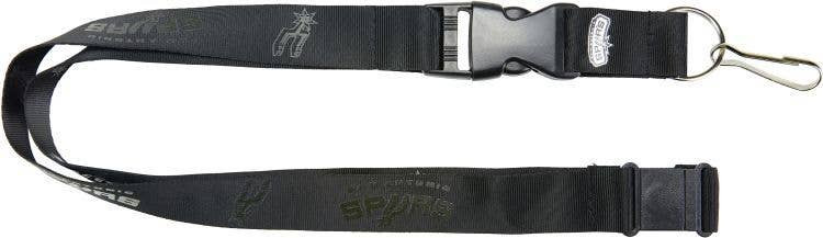 NBA San Antonio Spurs Black on Black Lanyard Keychain ID Holder NBA Fan Accessory