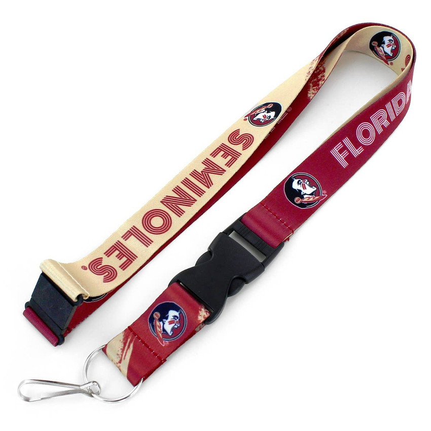 NCAA Florida State Seminoles Crossfade Lanyard Keychain ID Holder NCAA Fan Accessory