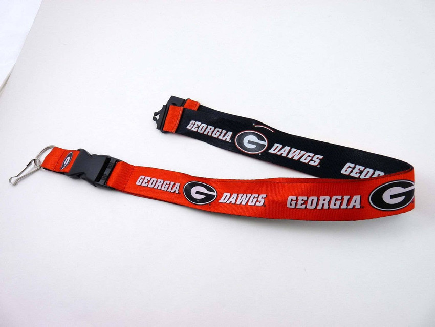 NCAA Georgia Bulldogs Reversible Lanyard Keychain ID Holder NCAA Fan Accessory