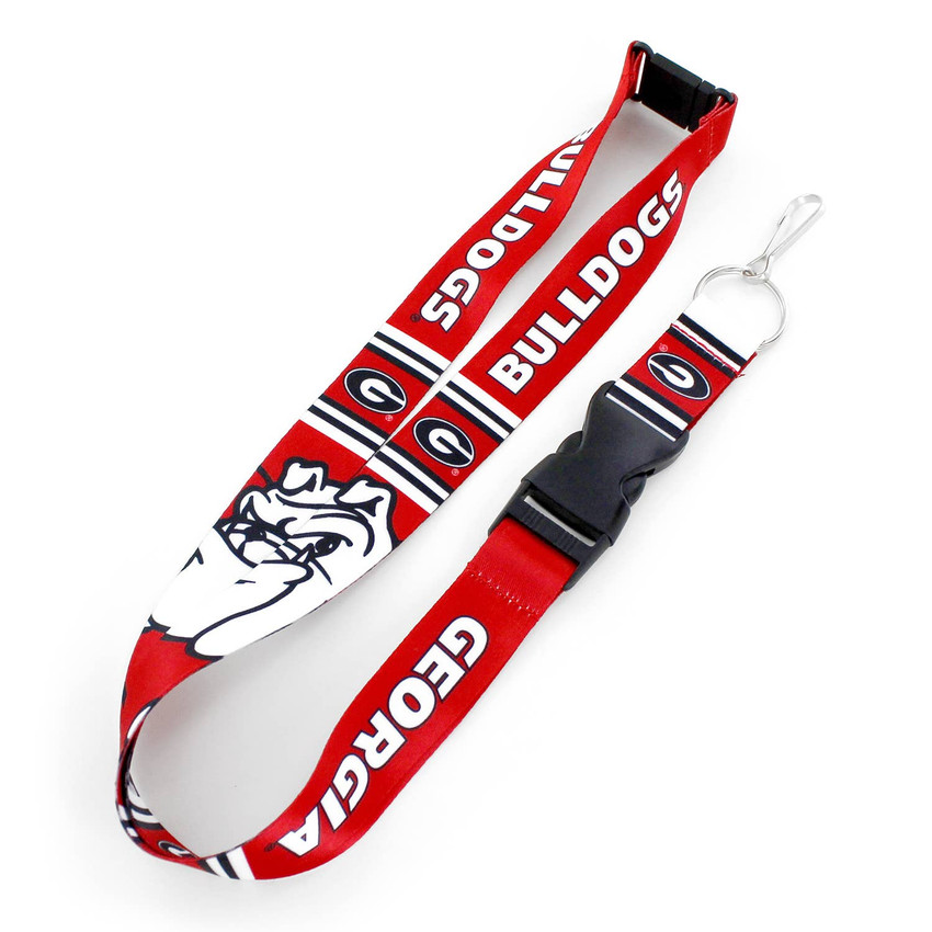 NCAA Georgia Bulldogs Mascot Lanyard Keychain ID Holder NCAA Fan Accessory