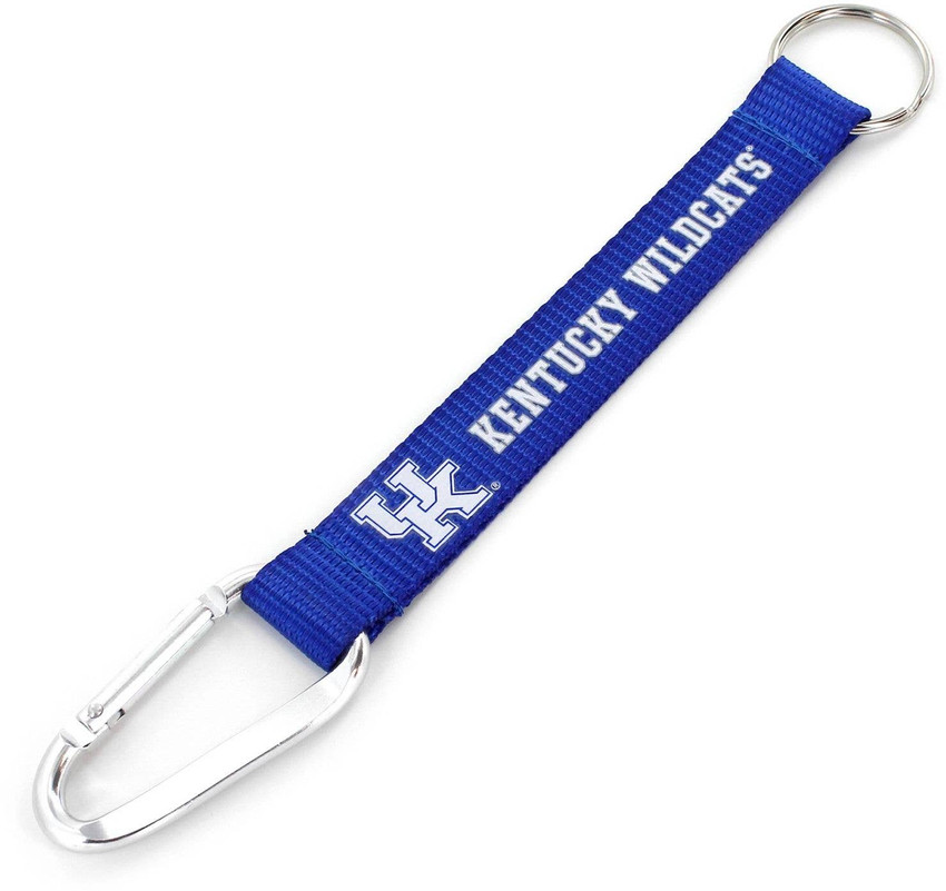 NCAA Kentucky Wildcats Carabiner Lanyard Keychain ID Holder NCAA Fan Accessory Keychain