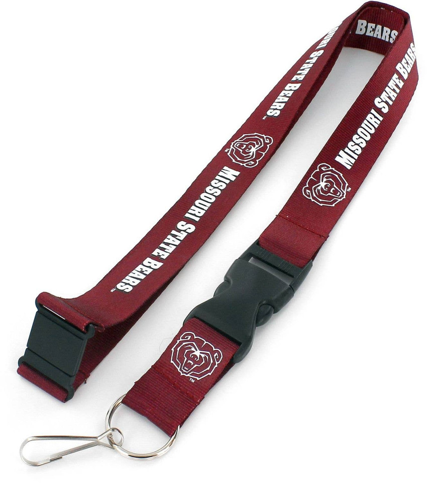 NCAA Missouri State Bears Team Lanyard Keychain ID Holder NCAA Fan Accessory, Maroon