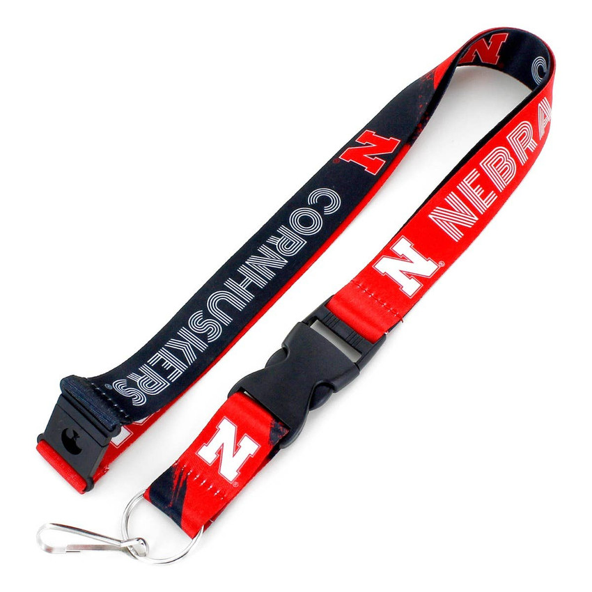 NCAA Nebraska Cornhuskers Crossfade Lanyard Keychain ID Holder NCAA Fan Accessory