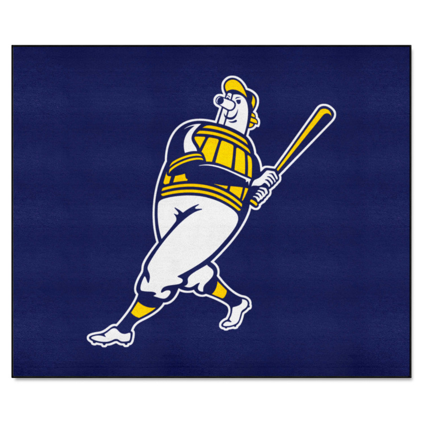 Milwaukee Brewers Tailgater Rug - 5ft. x 6ft. Barrell Man Alternate Logo