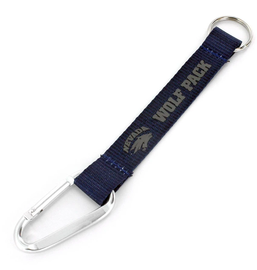 NCAA Nevada Wolf Pack Carabiner Lanyard Keychain ID Holder NCAA Fan Accessory Keychain