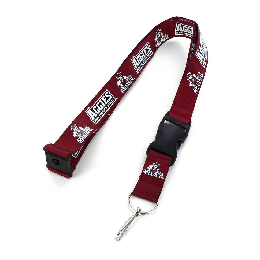 NCAA New Mexico State Aggies Team Lanyard Keychain ID Holder NCAA Fan Accessory, Red
