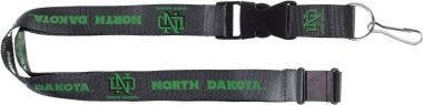 NCAA North Dakota Fighting Hawks Team Lanyard Keychain ID Holder NCAA Fan Accessory, Charcoal