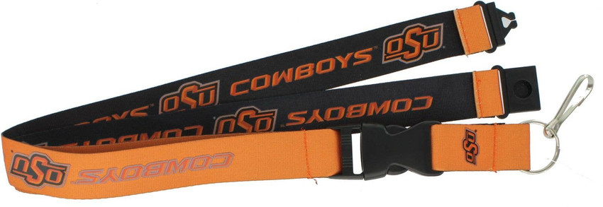 NCAA Oklahoma State Cowboys Reversible Lanyard Keychain ID Holder NCAA Fan Accessory