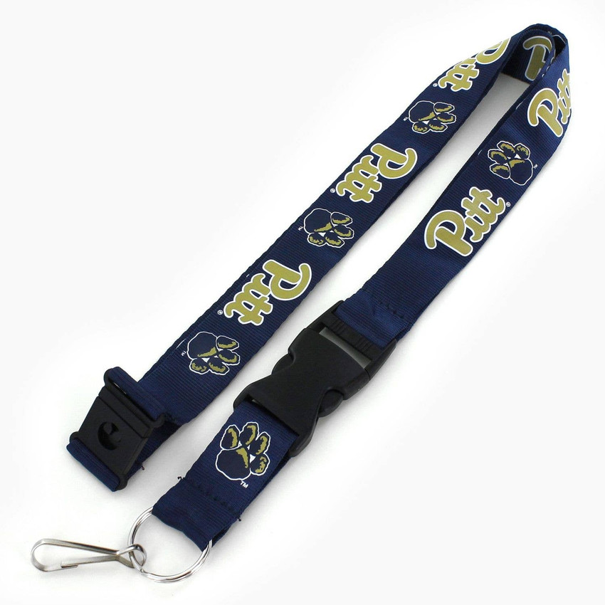 NCAA Pittsburgh Panthers Team Lanyard Keychain ID Holder NCAA Fan Accessory, Blue