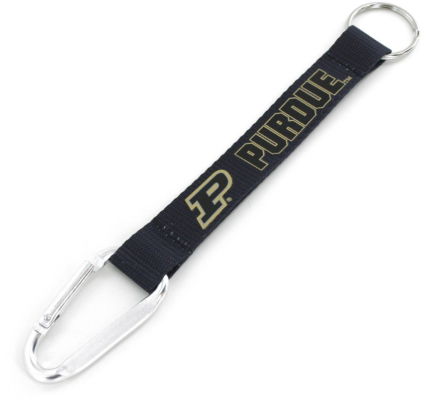 NCAA Purdue Boilermakers Carabiner Lanyard Keychain ID Holder NCAA Fan Accessory Keychain
