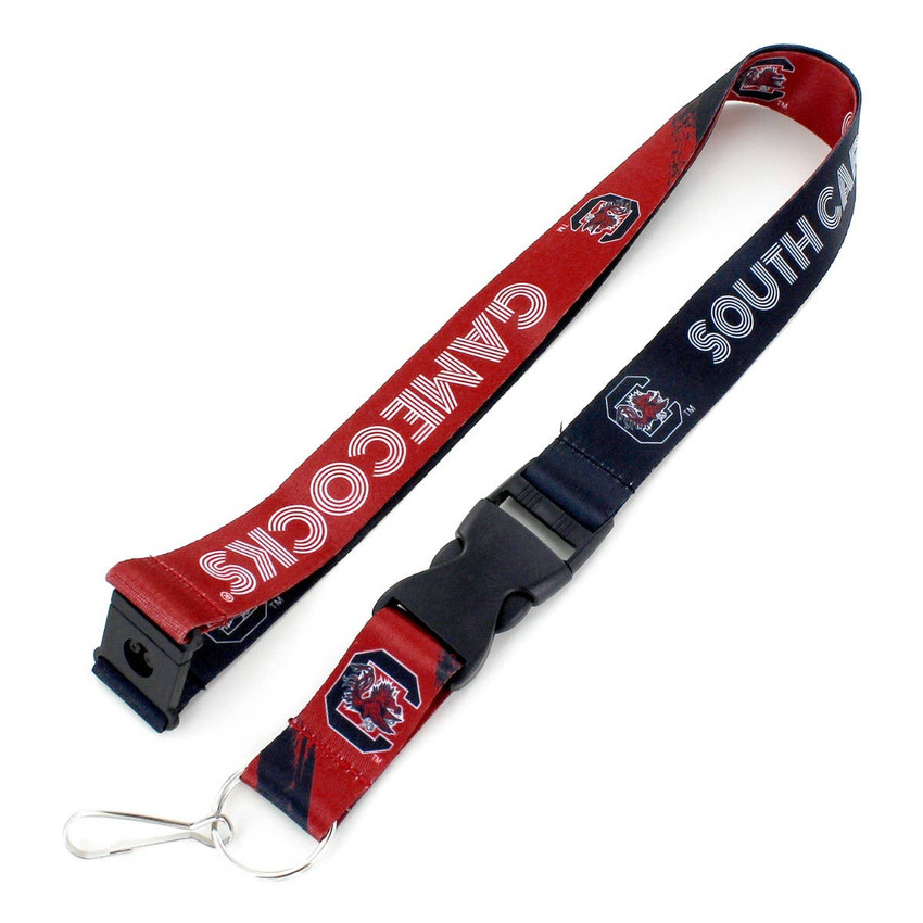 NCAA South Carolina Gamecocks Crossfade Lanyard Keychain ID Holder NCAA Fan Accessory