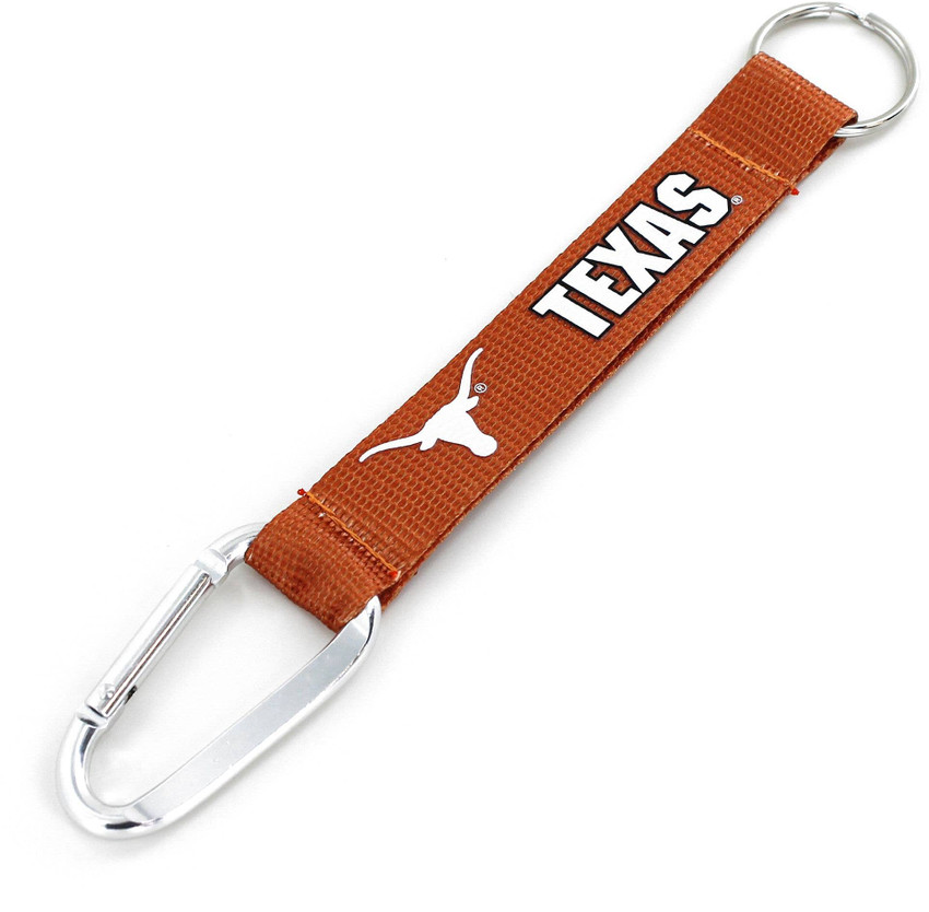 NCAA Texas Longhorns Carabiner Lanyard Keychain ID Holder NCAA Fan Accessory Keychain