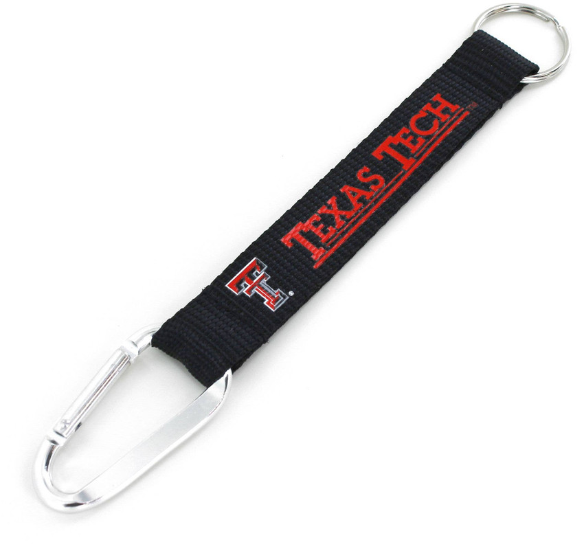 NCAA Texas Tech Red Raiders Carabiner Lanyard Keychain ID Holder NCAA Fan Accessory Keychain