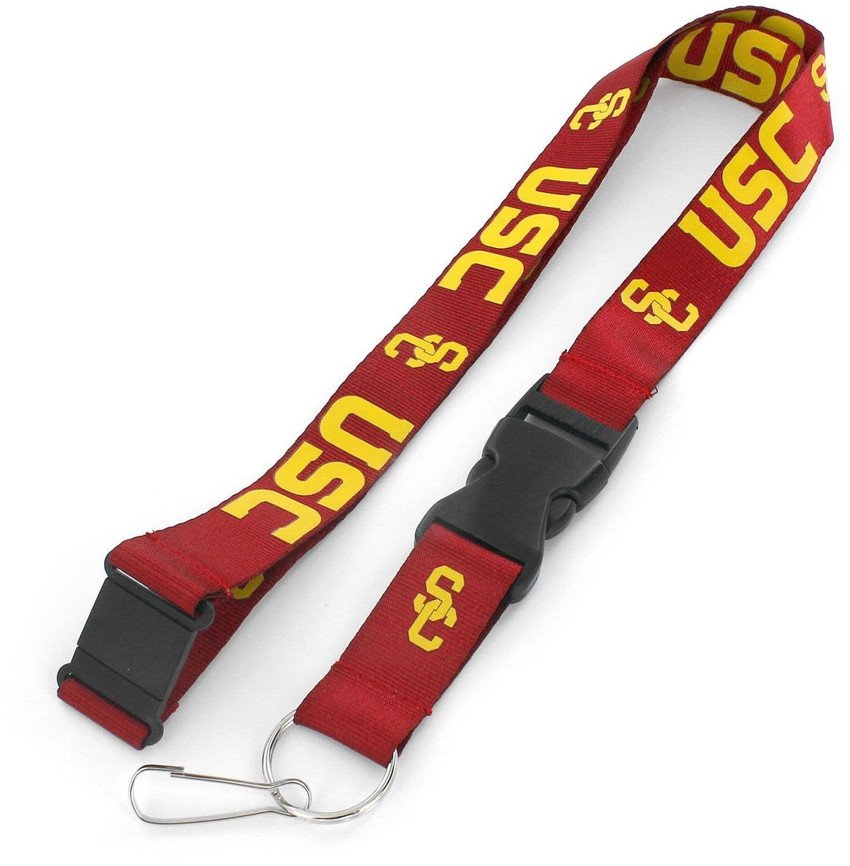 NCAA USC Trojans Team Lanyard Keychain ID Holder NCAA Fan Accessory, Red