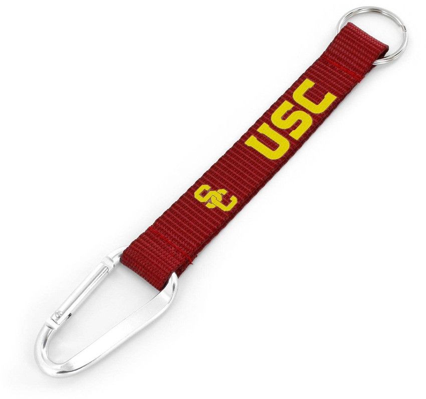 NCAA USC Trojans Carabiner Lanyard Keychain ID Holder NCAA Fan Accessory Keychain
