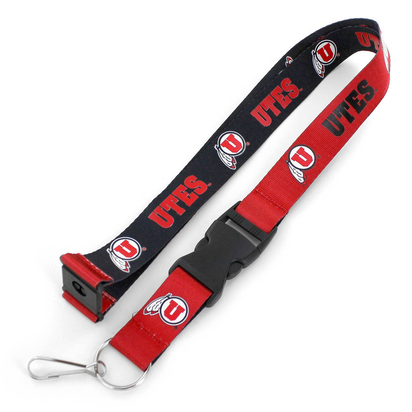 NCAA Utah Utes Reversible Lanyard Keychain ID Holder NCAA Fan Accessory