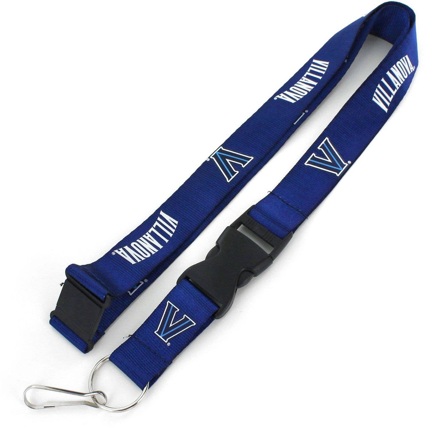 NCAA Villanova Wildcats Team Lanyard Keychain ID Holder NCAA Fan Accessory, Blue