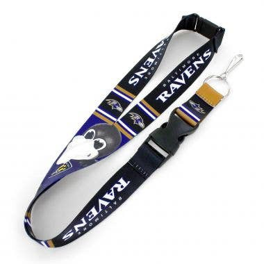 NFL Baltimore Ravens Mascot Lanyard Keychain ID Holder NFL Fan Accessory