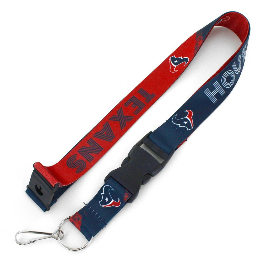 NFL Houston Texans Crossfade Lanyard Keychain ID Holder NFL Fan Accessory
