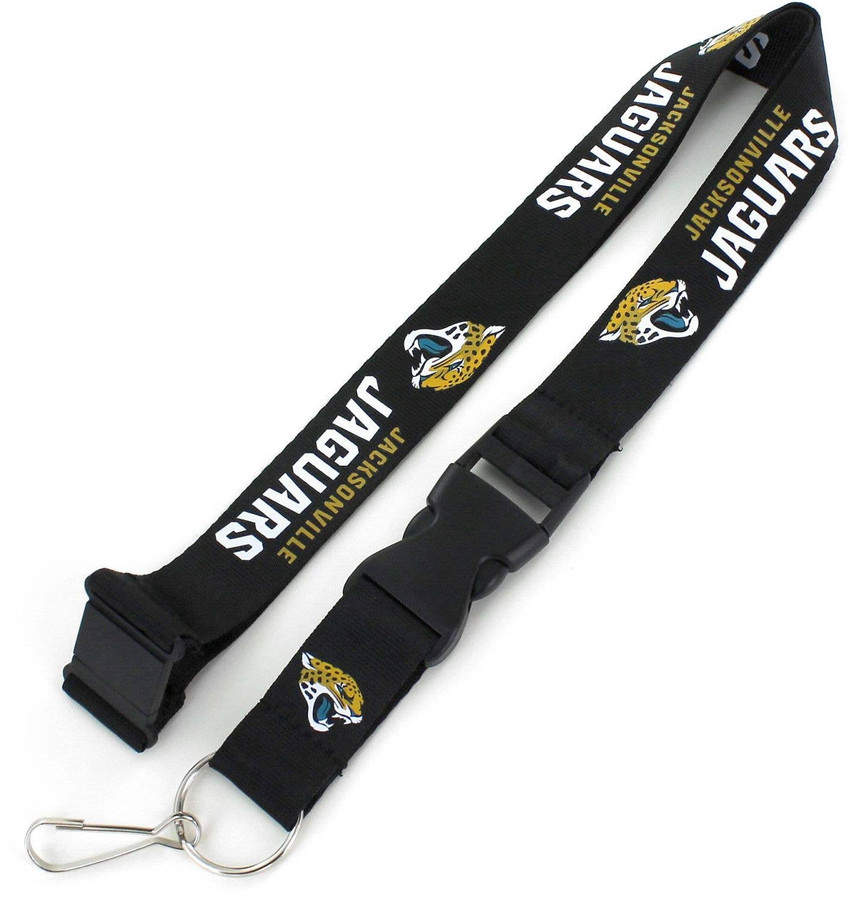 NFL Jacksonville Jaguars Team Lanyard Keychain ID Holder NFL Fan Accessory, Black