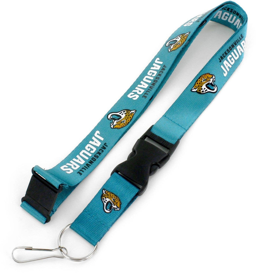 NFL Jacksonville Jaguars Team Lanyard Keychain ID Holder NFL Fan Accessory, Teal