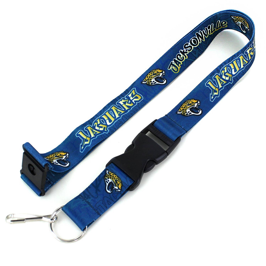 NFL Jacksonville Jaguars Graffiti Lanyard Keychain ID Holder NFL Fan Accessory