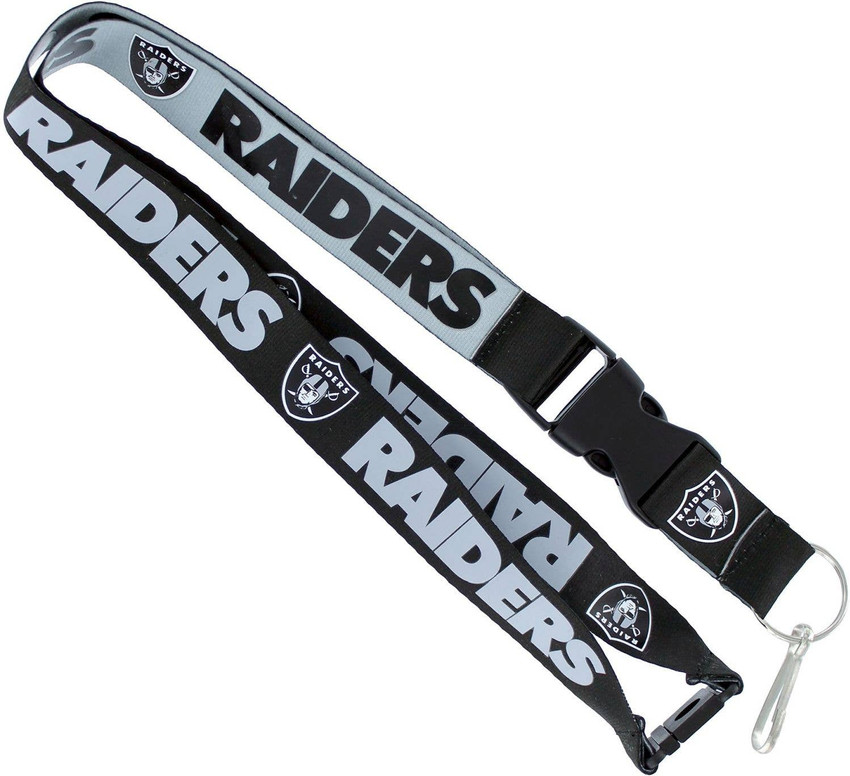 NFL Las Vegas Raiders Reversible Lanyard Keychain ID Holder NFL Fan Accessory