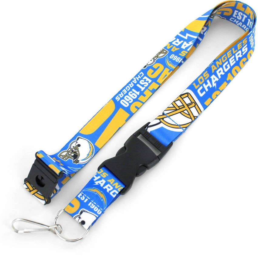 NFL Los Angeles Chargers Dynamic Lanyard Keychain ID Holder NFL Fan Accessory
