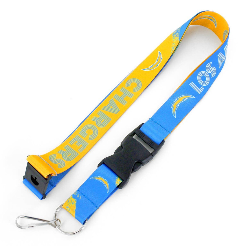 NFL Los Angeles Chargers Crossfade Lanyard Keychain ID Holder NFL Fan Accessory