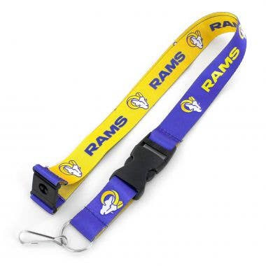 NFL Los Angeles Rams Reversible Lanyard Keychain ID Holder NFL Fan Accessory
