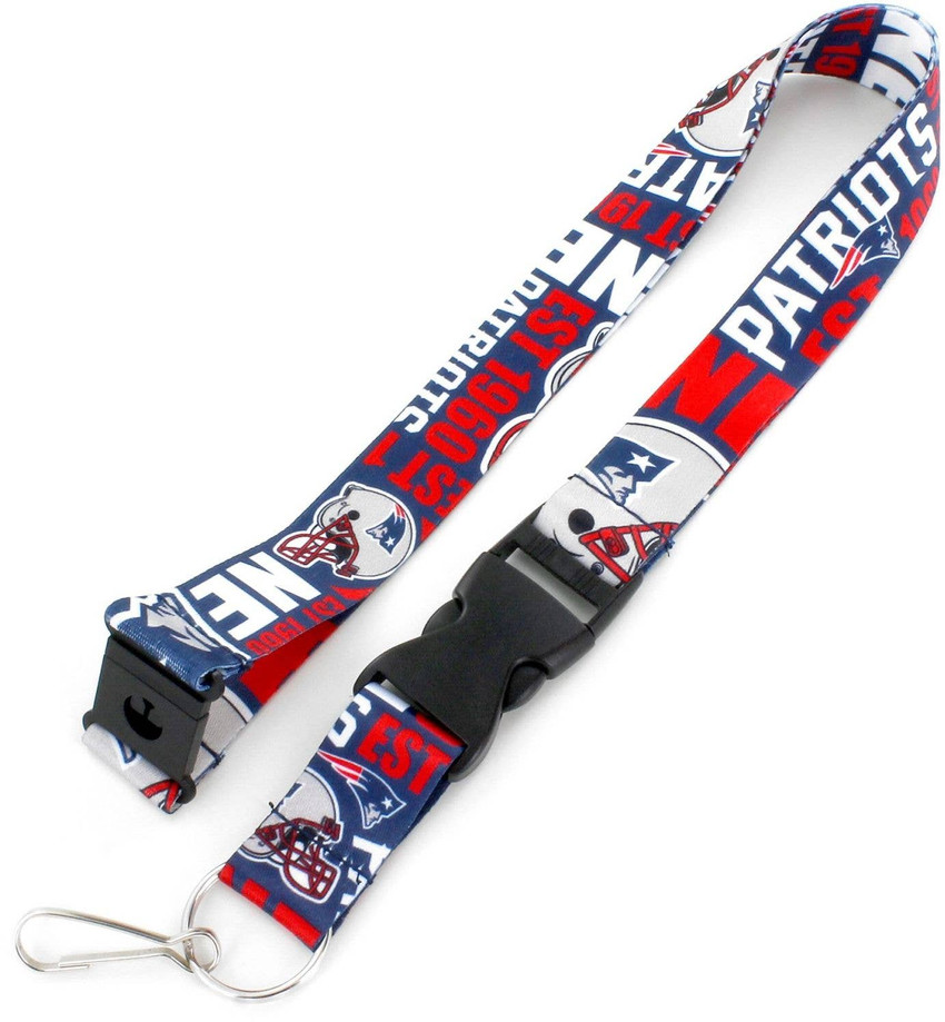 NFL New England Patriots Dynamic Lanyard Keychain ID Holder NFL Fan Accessory