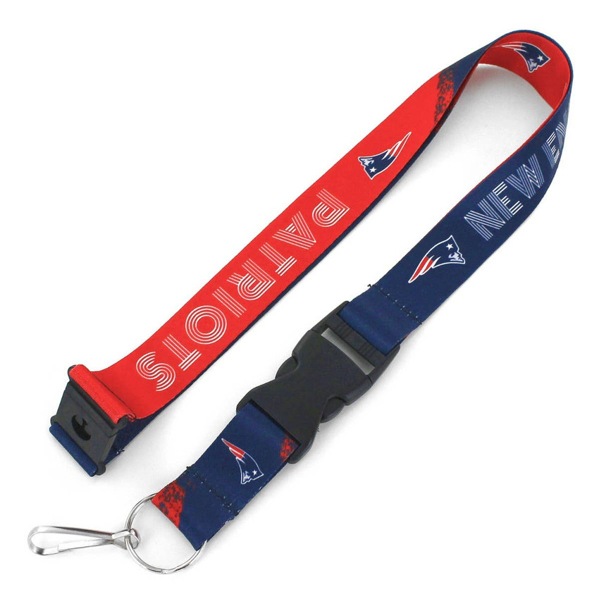 NFL New England Patriots Crossfade Lanyard Keychain ID Holder NFL Fan Accessory