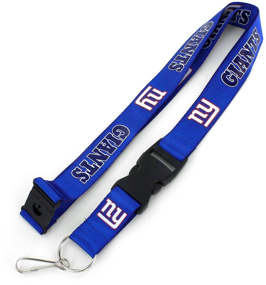 NFL New York Giants Team Lanyard Keychain ID Holder NFL Fan Accessory, Blue