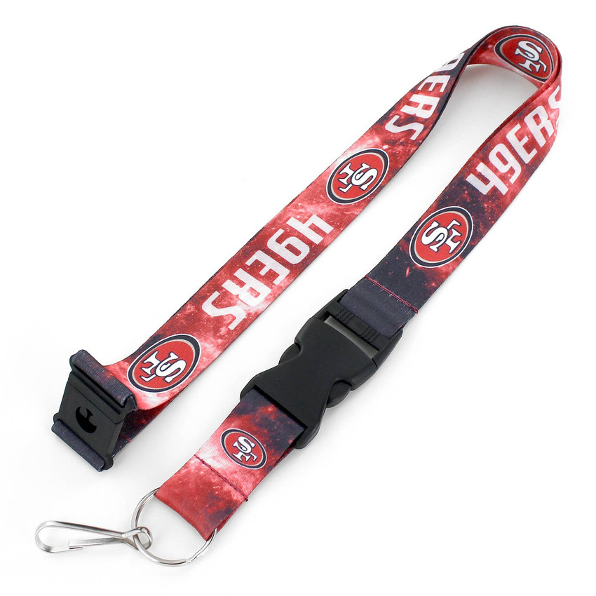 NFL San Francisco 49ers Galaxy Lanyard Keychain ID Holder NFL Fan Accessory