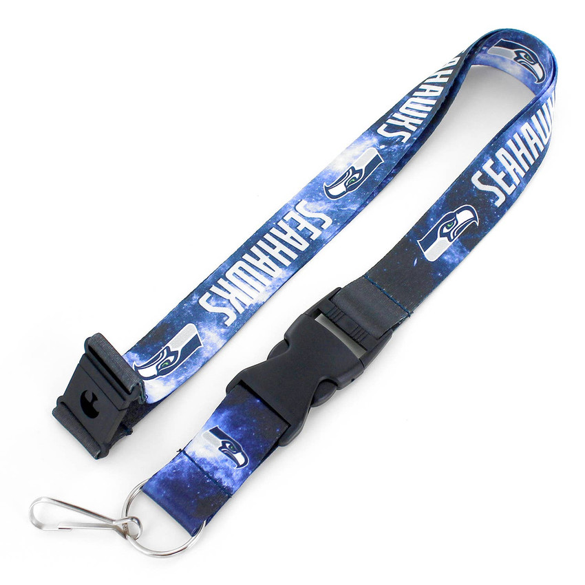 NFL Seattle Seahawks Galaxy Lanyard Keychain ID Holder NFL Fan Accessory