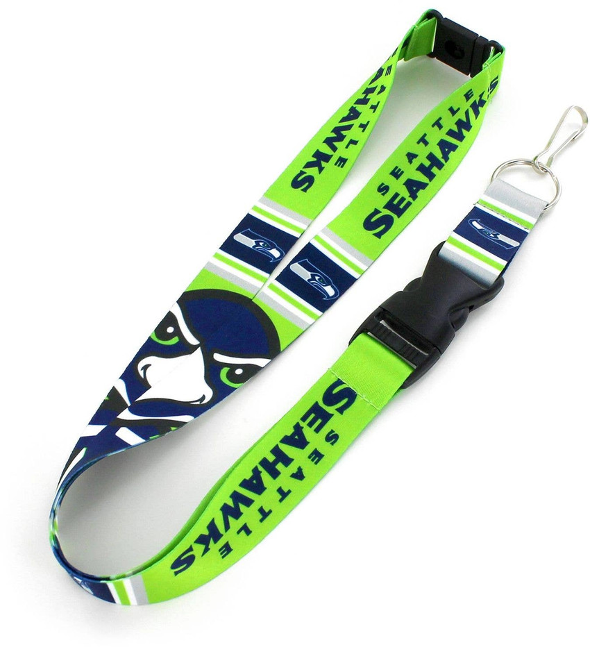 NFL Seattle Seahawks Mascot Lanyard Keychain ID Holder NFL Fan Accessory